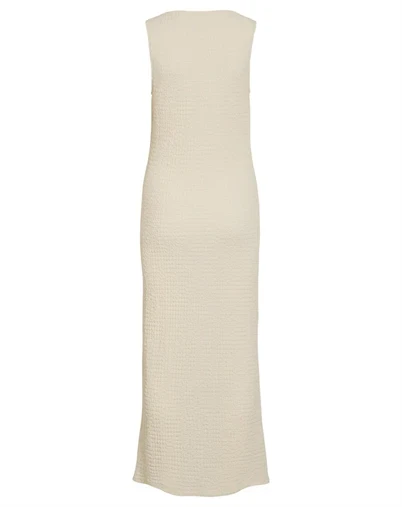 Vila - VIMergena Boat Neck Midi Kjole - Birch